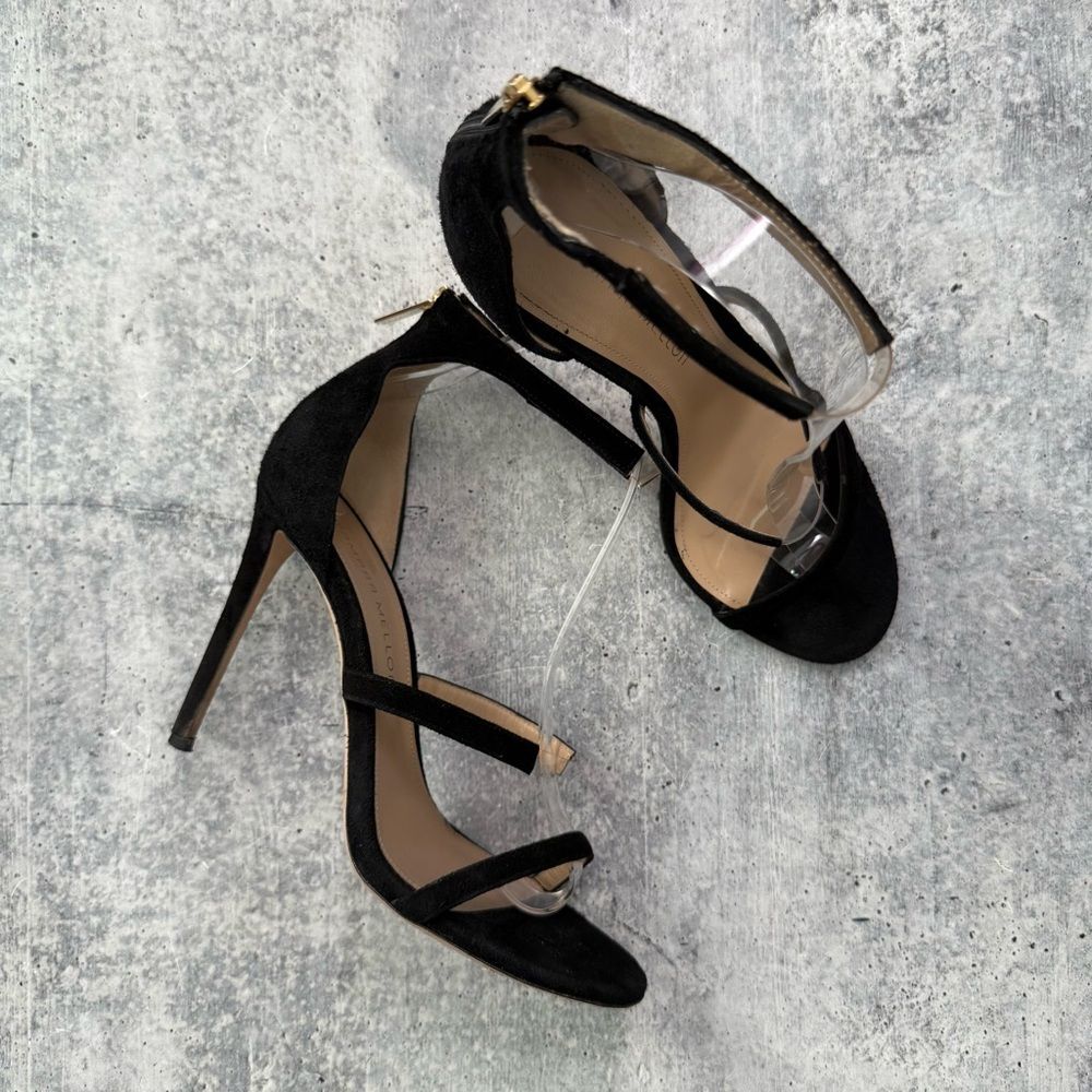 Tamara Mellon Frontline Reverse Black Suede 38.5